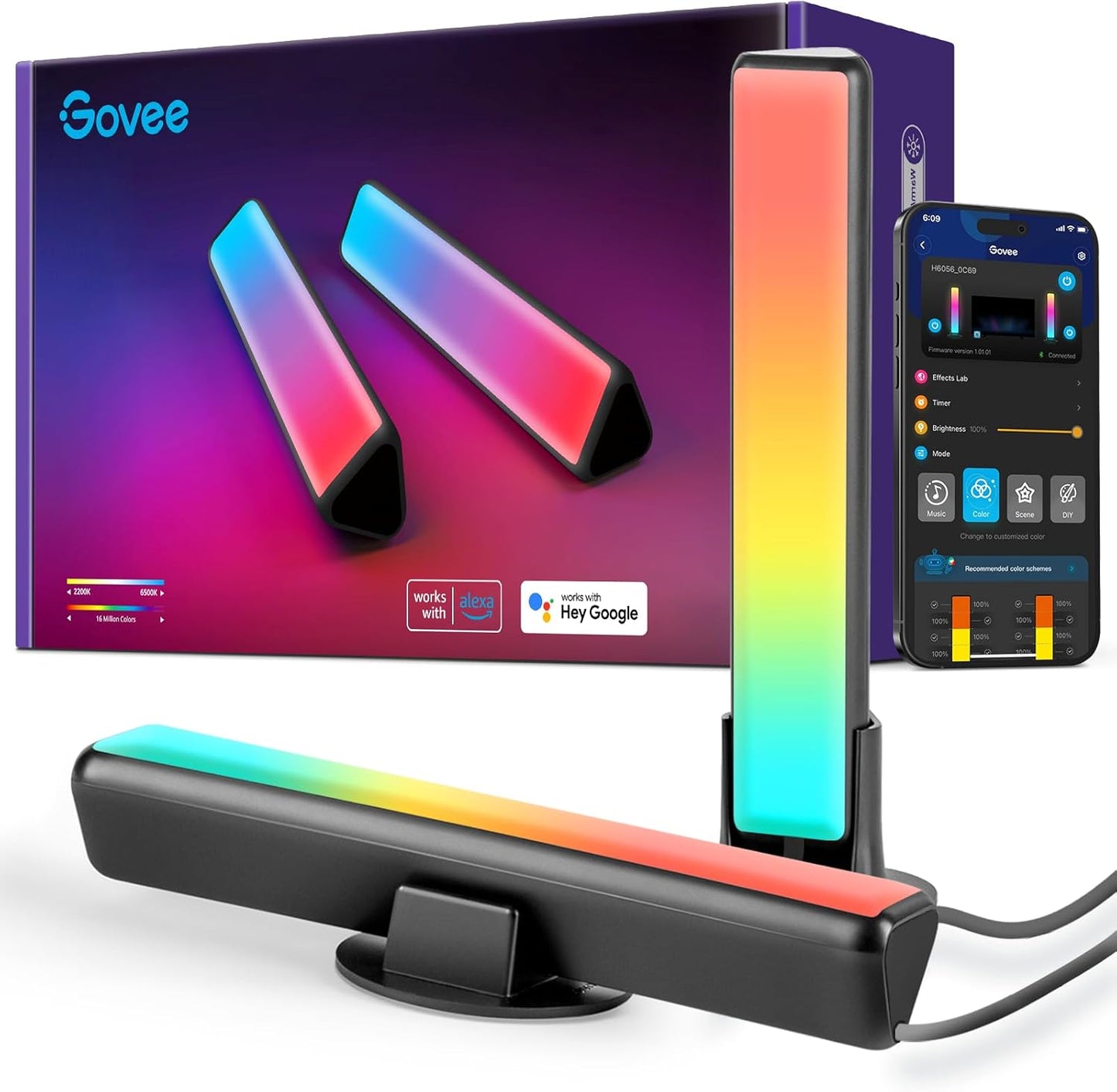 rgbicww led technology displaying 16 million colors with segmented control
