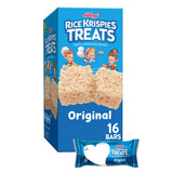 Kellogg's Rice Krispies Treats Crispy Marshmallow Squares – Mess-Free Road Trip Snack for Car Console and Passenger Seat, 12.4oz Box