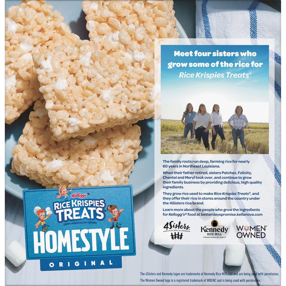 Rice Krispies Treats Homestyle Marshmallow Snack Bars Travel Treats for Camping and Day Trips, No Refrigeration Needed