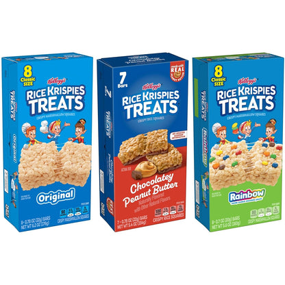 Rice Krispies Treats Variety Pack Desk Drawer Snacks for Office Break Rooms and Midday Energy