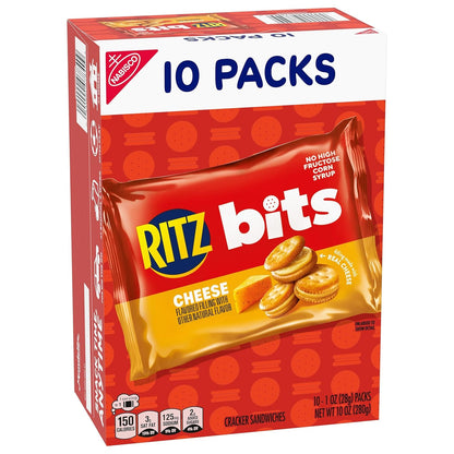 RITZ Bits Cheese Sandwich Crackers – Fun Stocking Stuffer Snack Box for Kids, Teens and College Care Packages