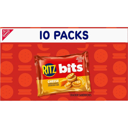 RITZ Bits Cheese Sandwich Crackers – Fun Stocking Stuffer Snack Box for Kids, Teens and College Care Packages