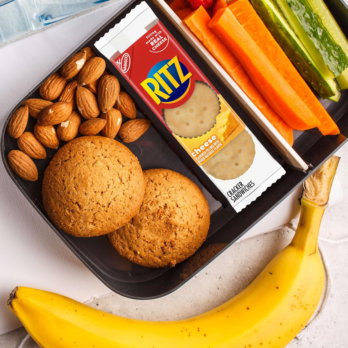 RITZ Cheese Sandwich Crackers, Office Desk Drawer Snack for Between-Meal Focus Breaks