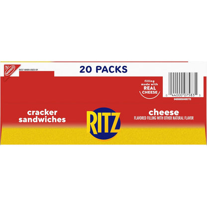 RITZ Cheese Sandwich Crackers, Office Desk Drawer Snack for Between-Meal Focus Breaks