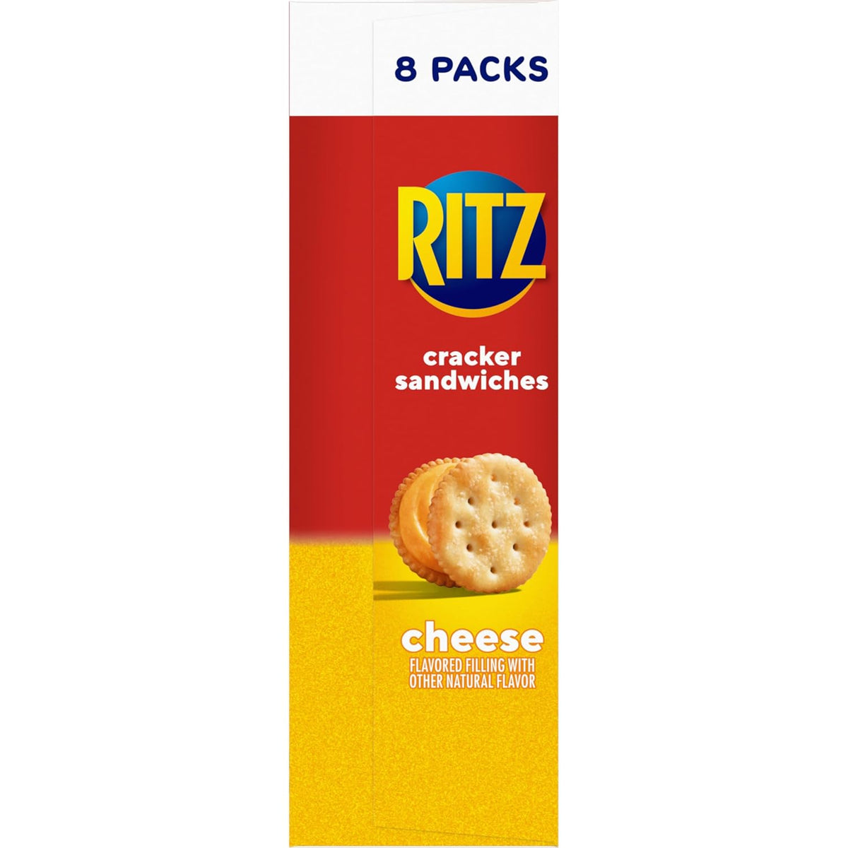RITZ Cheese Sandwich Crackers – Road Trip Snack Pack for Cars and Travel, Bulk 48 Individually Wrapped Boxes