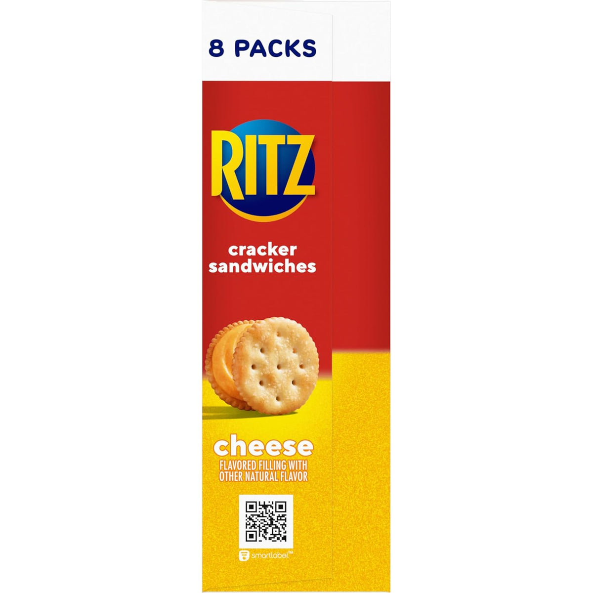 RITZ Cheese Sandwich Crackers – Road Trip Snack Pack for Cars and Travel, Bulk 48 Individually Wrapped Boxes