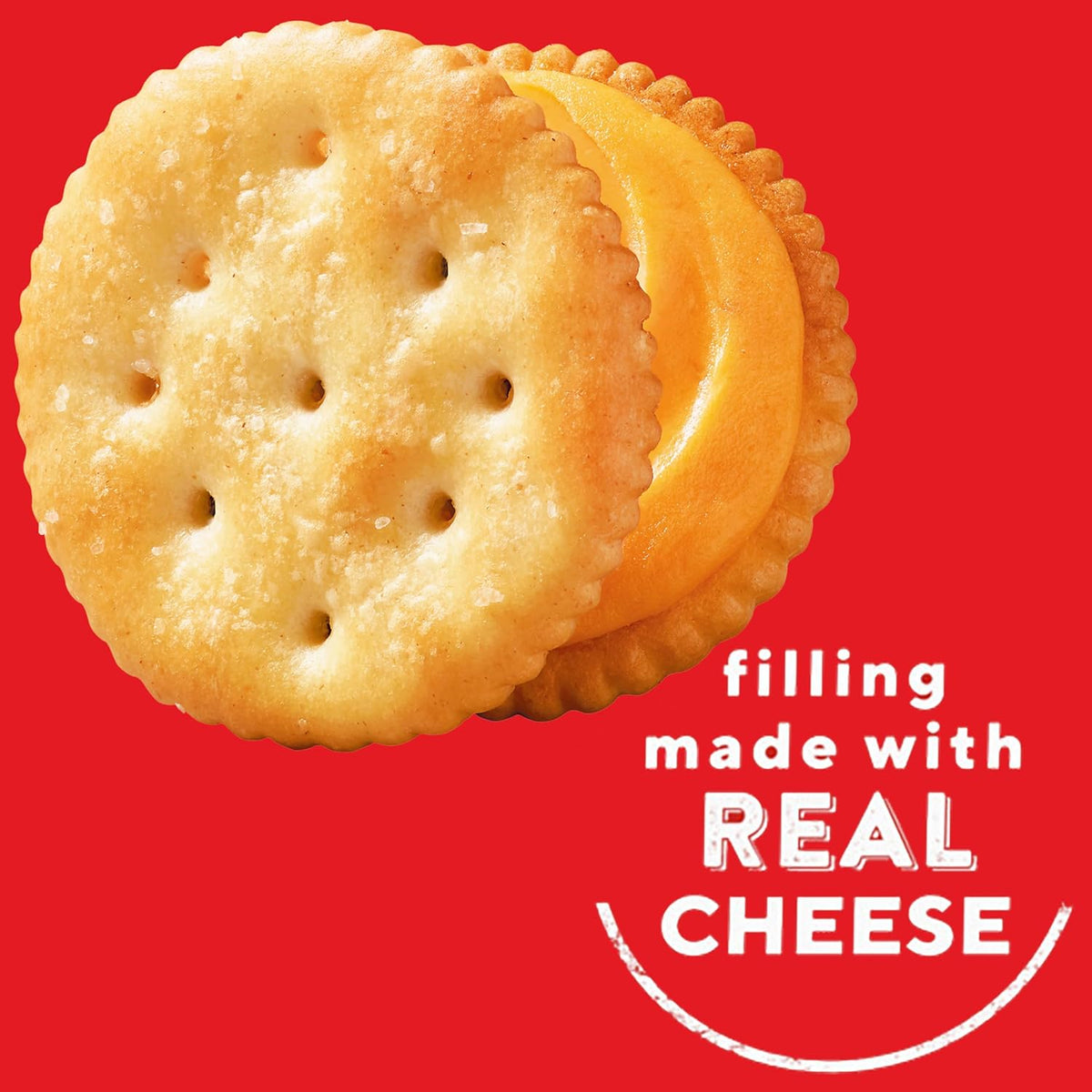 RITZ Cheese Sandwich Crackers – Road Trip Snack Pack for Cars and Travel, Bulk 48 Individually Wrapped Boxes