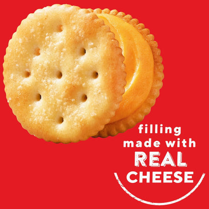RITZ Cheese Sandwich Crackers – Road Trip Snack Pack for Cars and Travel, Bulk 48 Individually Wrapped Boxes