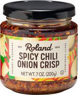 Roland Foods Spicy Chili Onion Crisp 7 oz – Portable Backyard Grilling Condiment for Cookout Season