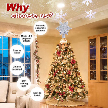 rotating snowflake projection light with directional movement
