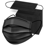 ZTANPS 3 Ply Black Face Masks Bulk – Disposable Coverage for Public Transit and Outdoor Errands