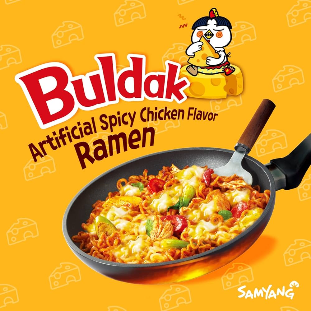 Samyang Buldak Hot Chicken Ramen – Late Night Study Fuel for College Students on Deadline, Fast Cook Halal Korean Noodle 5 Pack
