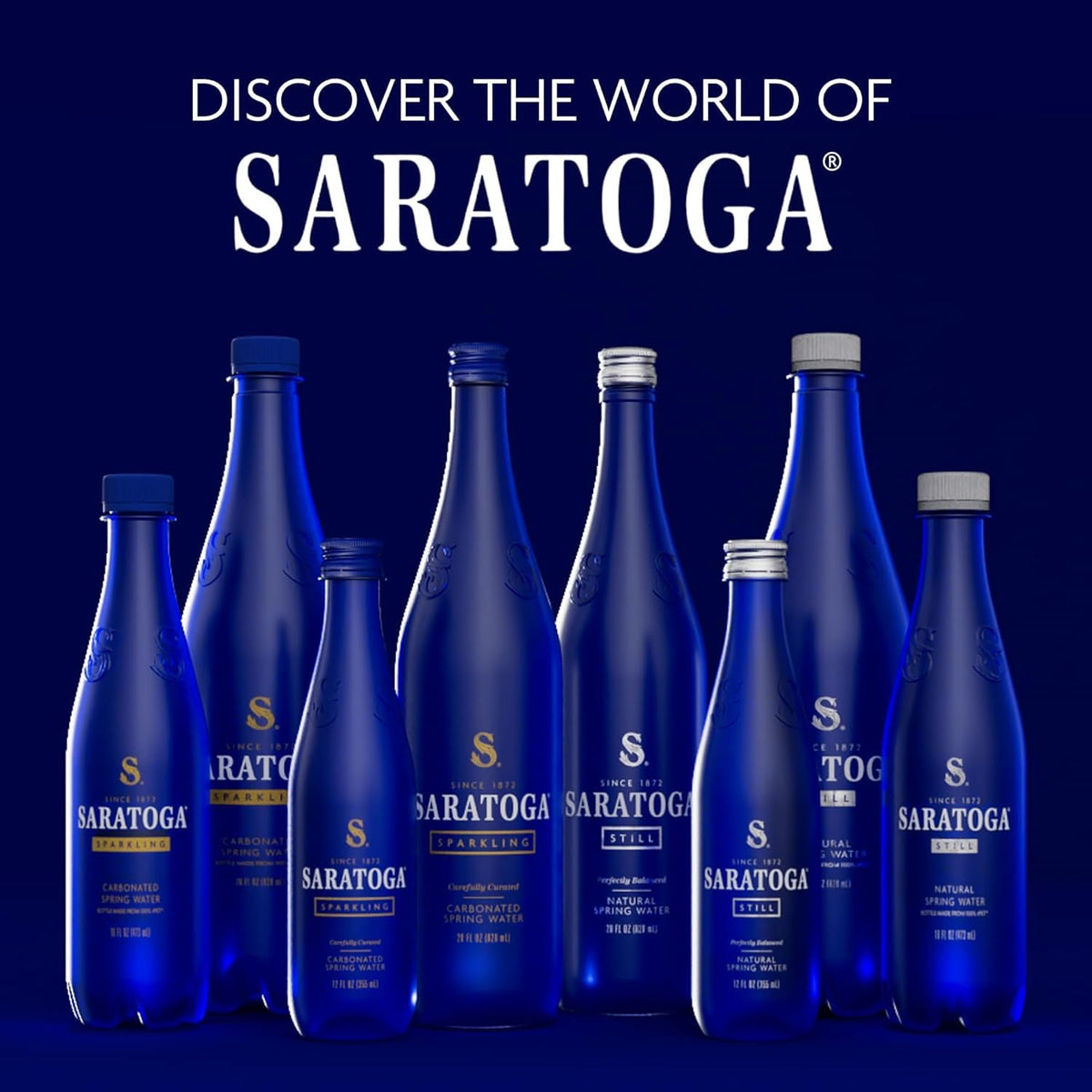 Saratoga Spring Water – Caffeine-Free Still Bottled Water, 6 Pack of 28oz Bottles for Minimalist Home Offices