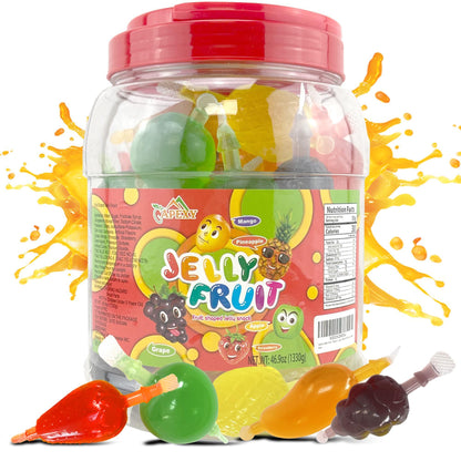 sealed jar container for freshness and easy dispensing into goodie bags or bowls