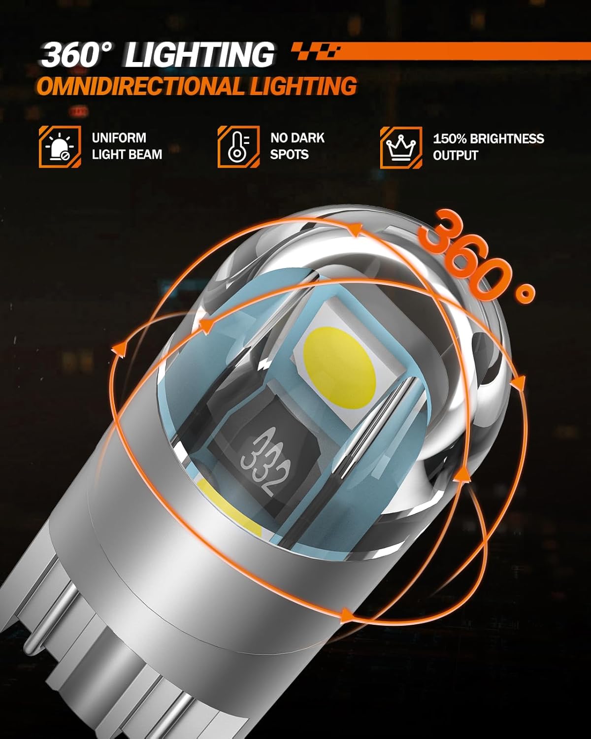 SEALIGHT 194 LED Bulb 6000K White 10-Pack – Cool-Running Interior Light Replacement for Safer Cabin Upgrades Around Kids and Pets