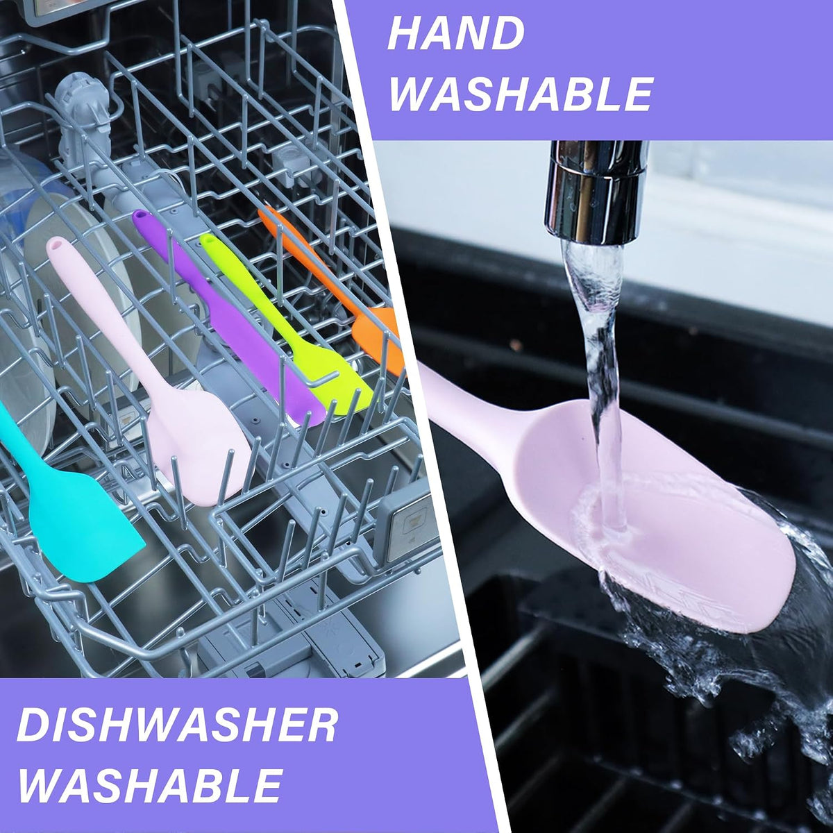 seamless one-piece construction with anti-scald silicone handle and integrated hanging loop