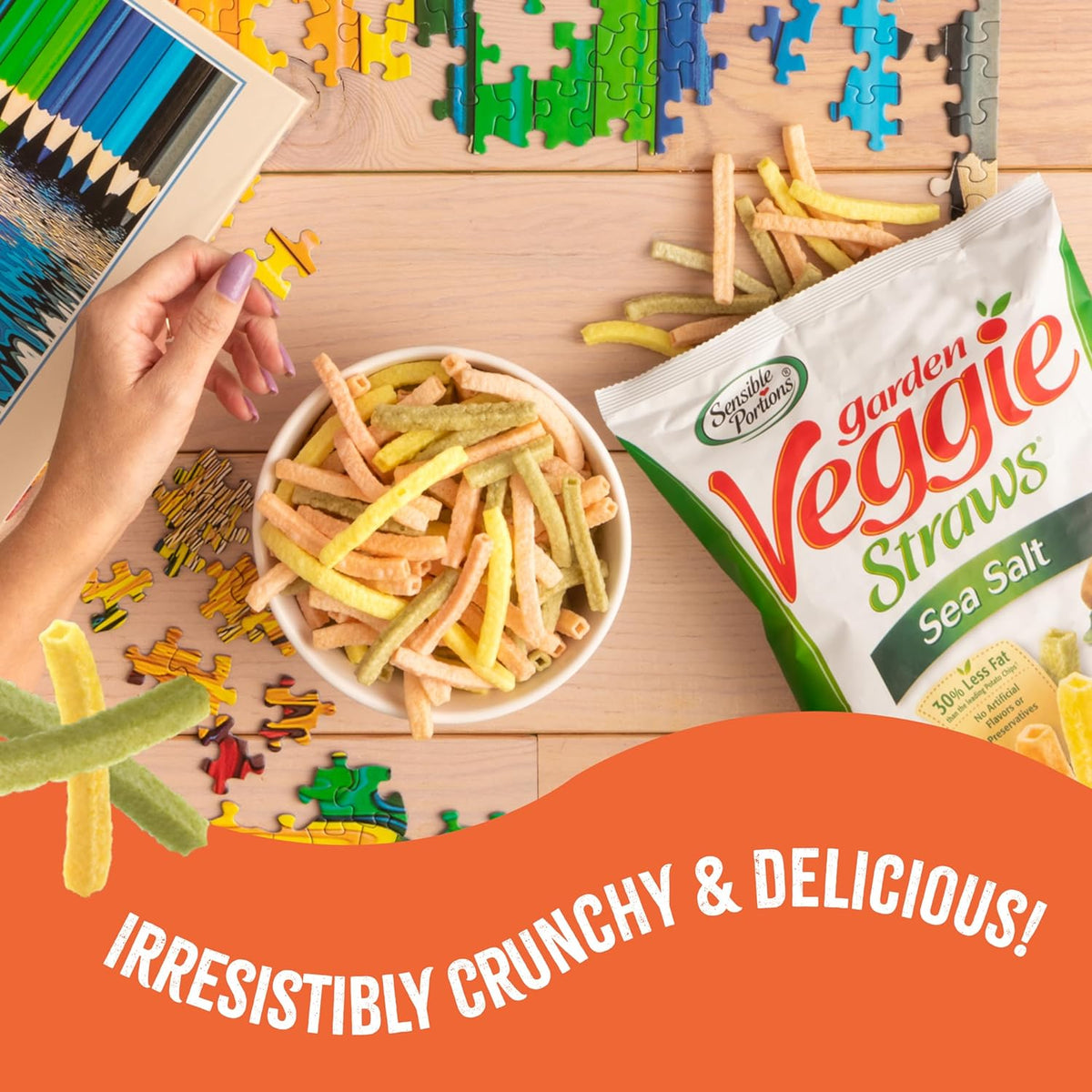 Sensible Portions Garden Veggie Straws Variety Pack for Kids Lunchbox & After-School Snack, 0.75 oz Pouches