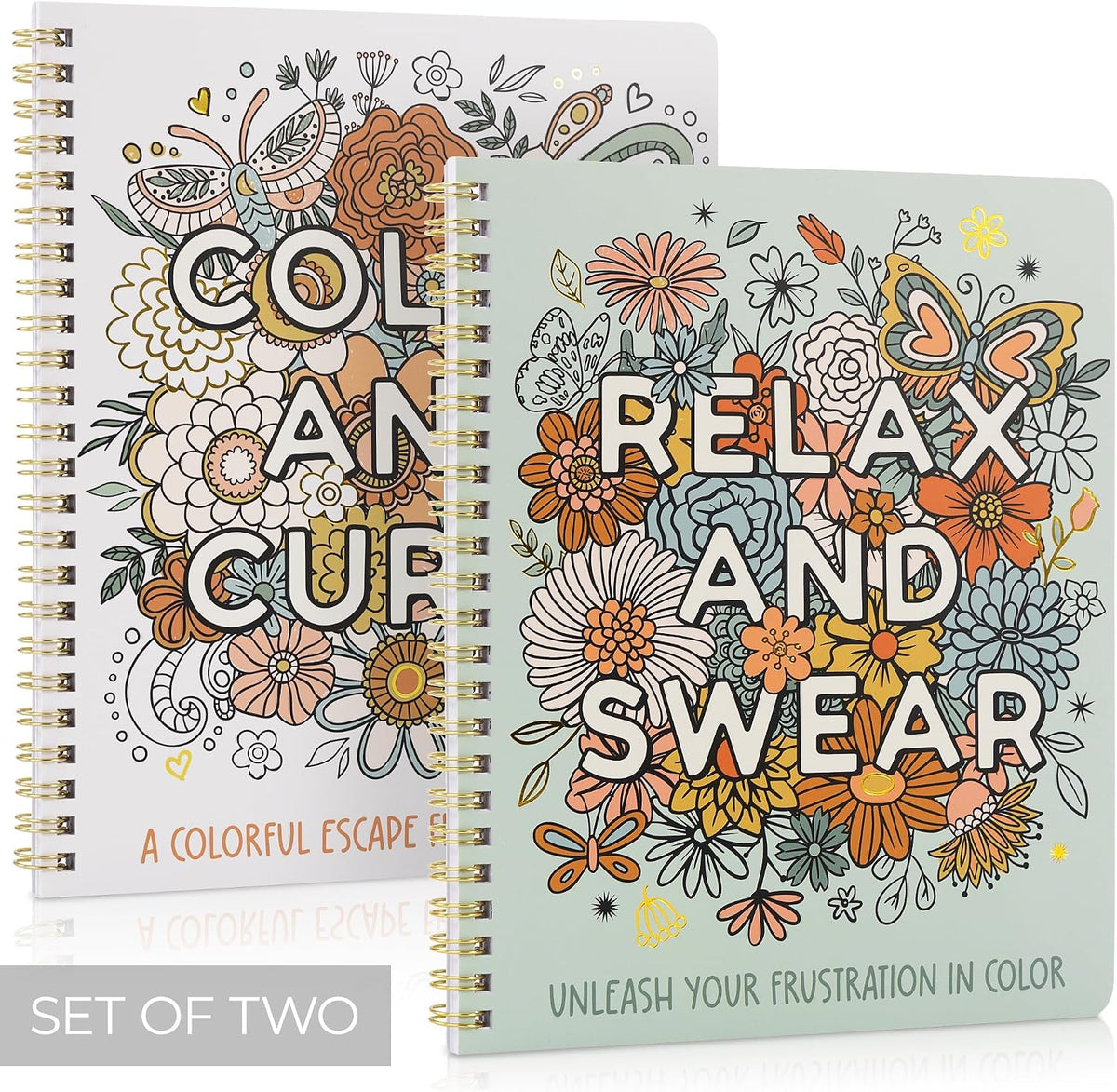 Beautiful Coloring Book Set of 2 – Quick Creative Office Break for Remote Workers, Five-Minute Focus Reset Between Tasks