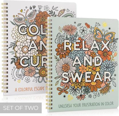 Beautiful Coloring Book Set of 2 – Quick Creative Office Break for Remote Workers, Five-Minute Focus Reset Between Tasks
