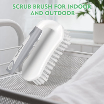 SetSail Scrub Brush – Neutral Bathroom Aesthetic Heavy-Duty Brush for Tile and Shower