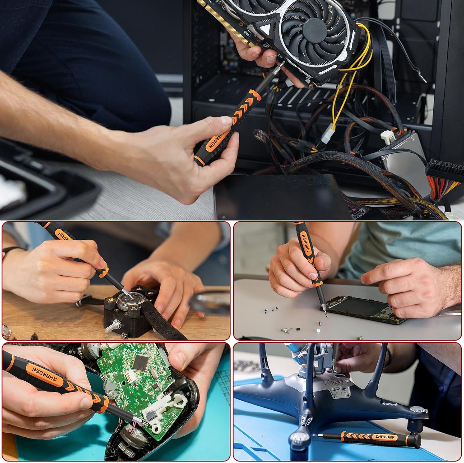 SHARDEN 58 in 1 Precision Screwdriver Set – Practical Birthday Gift for Him, Repair Tool Kit for Tech Lovers