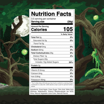 short 5-ingredient formula: dried strawberries, mangoes, citric acid, malic acid, sunflower oil, cane sugar