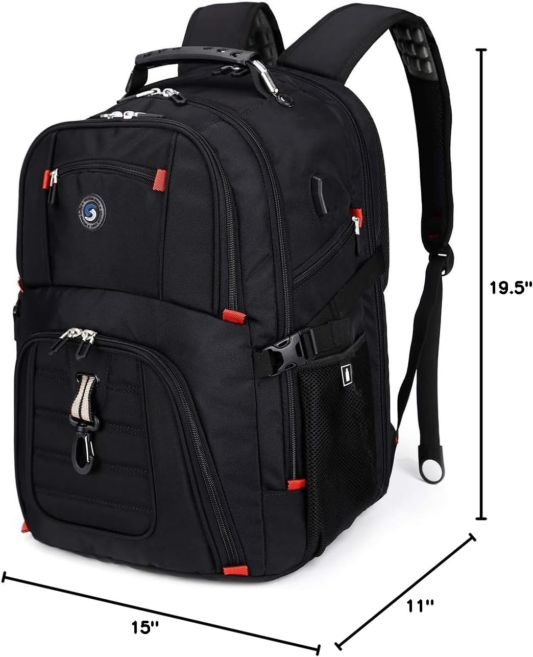 SHRRADOO Anti-Theft Work Backpack for Commuters – Lockable Laptop Sleeve Protects Devices in Crowded Airports and Trains