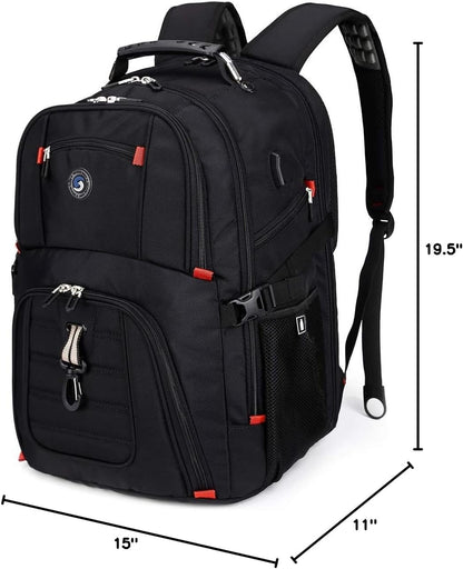 SHRRADOO Anti-Theft Work Backpack for Commuters – Lockable Laptop Sleeve Protects Devices in Crowded Airports and Trains