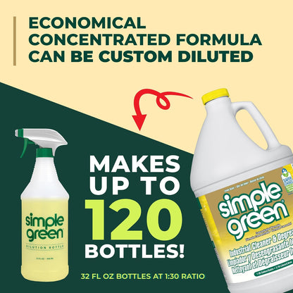 Simple Green Industrial Cleaner and Degreaser 1 Gal. Lemon Scent – pH Neutral Degreaser for Food Prep Areas and Commercial Kitchens