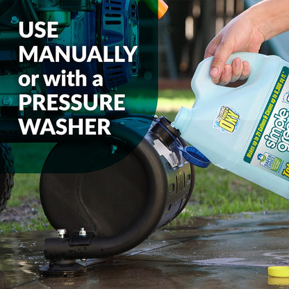 Simple Green Oxy Solve Outdoor Pressure Washer Cleaner – 1 Gal Concentrate for Patios, Decks, and Driveways