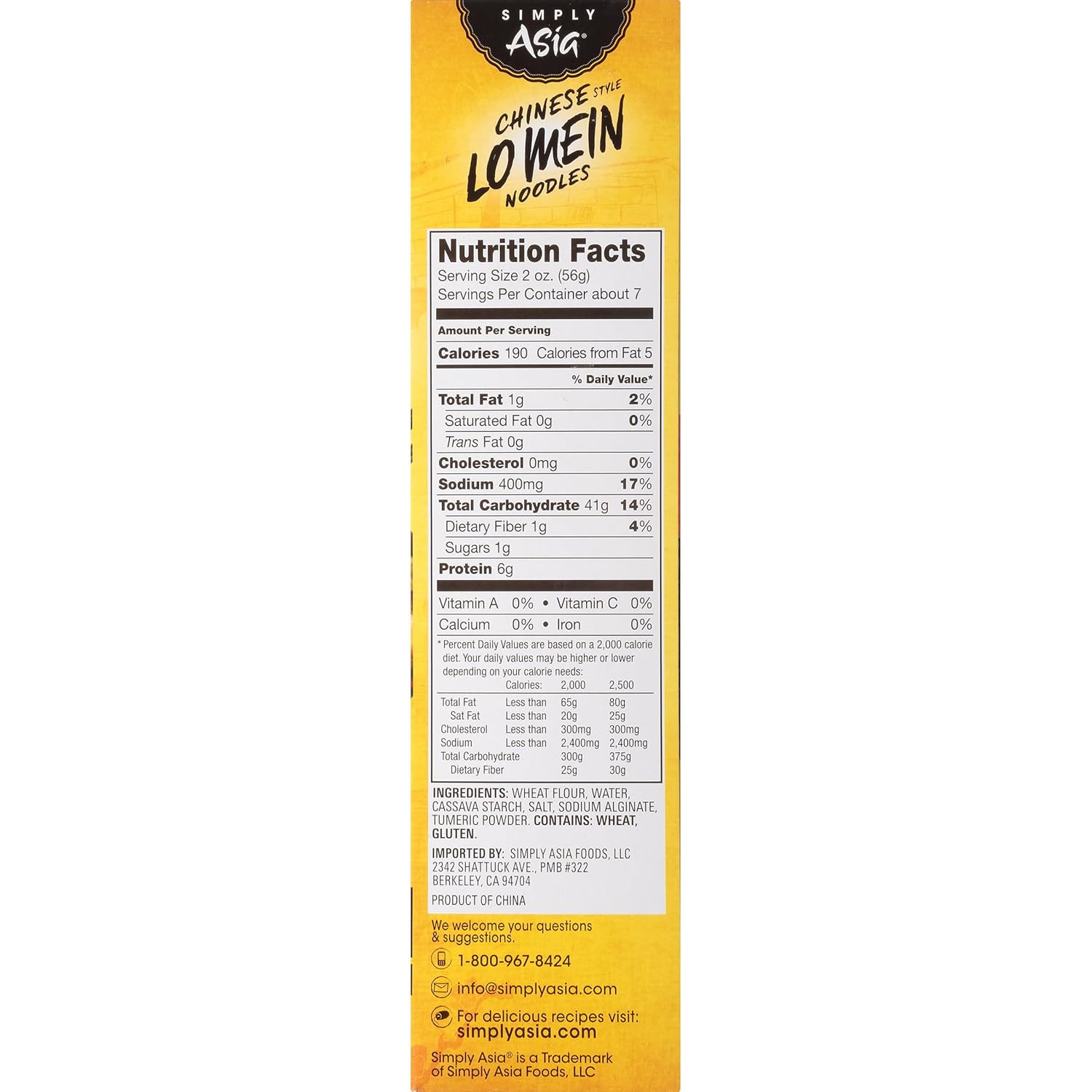 Simply Asia Lo Mein Noodles, No MSG Added – Family-Friendly Noodle Base for Kid-Approved Dinners