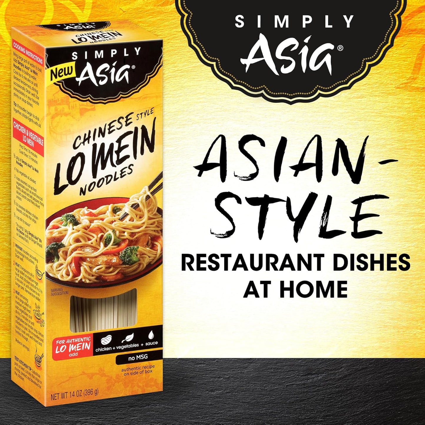 Simply Asia Lo Mein Noodles, No MSG Added – Family-Friendly Noodle Base for Kid-Approved Dinners