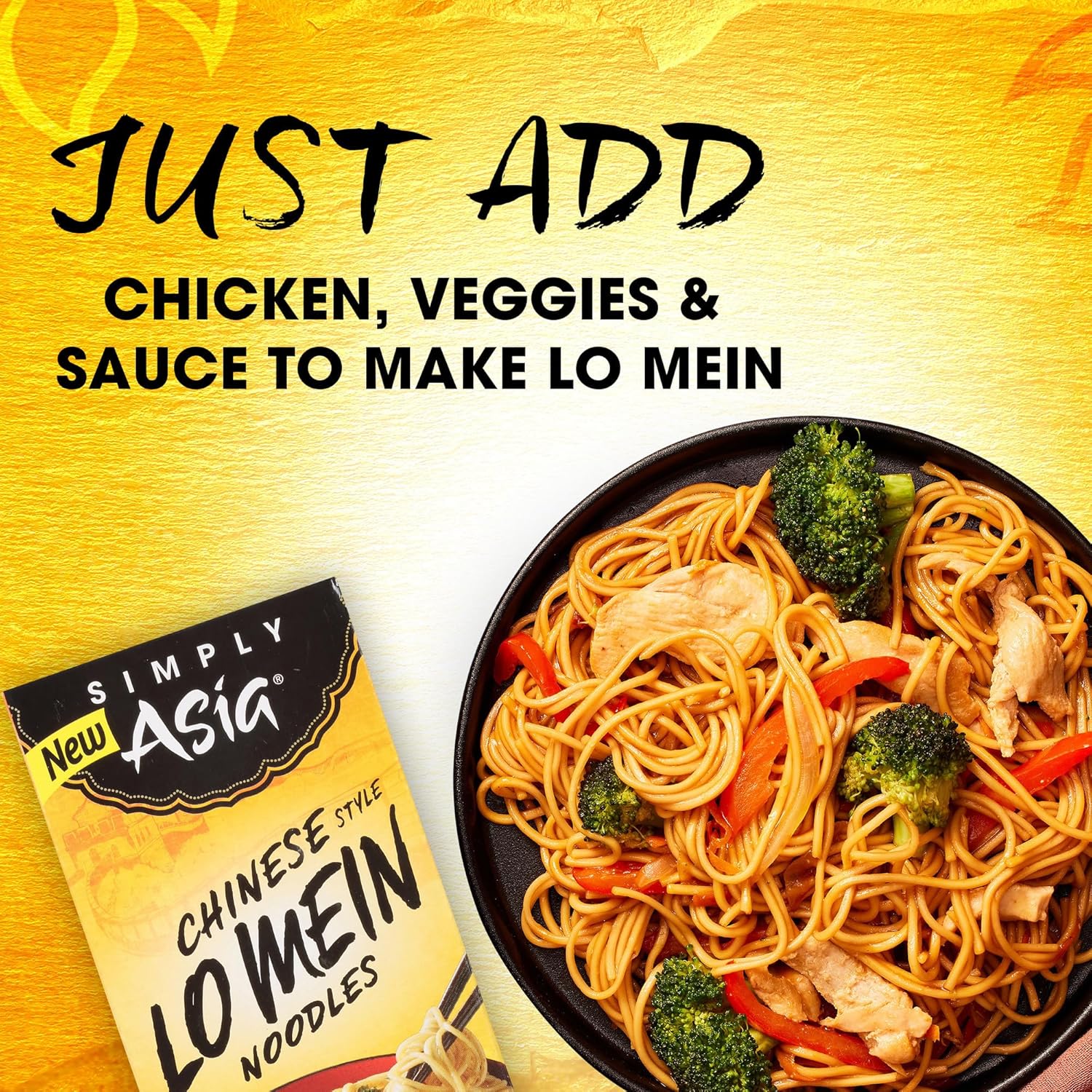 Simply Asia Lo Mein Noodles, No MSG Added – Family-Friendly Noodle Base for Kid-Approved Dinners