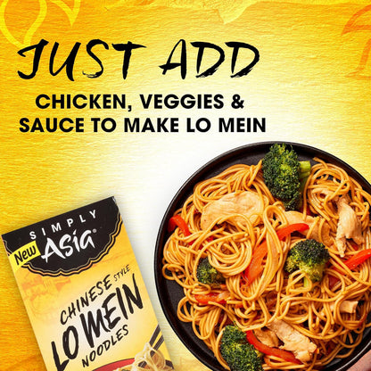 Simply Asia Lo Mein Noodles, No MSG Added – Family-Friendly Noodle Base for Kid-Approved Dinners