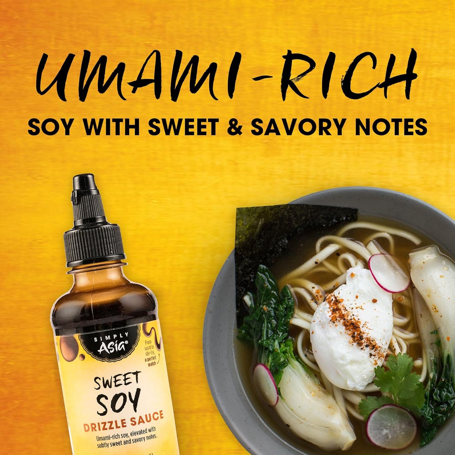 Simply Asia Sweet Soy Drizzle Sauce — One Bottle, Three Cuisines, Clutter-Free Pantry, 8 fl oz