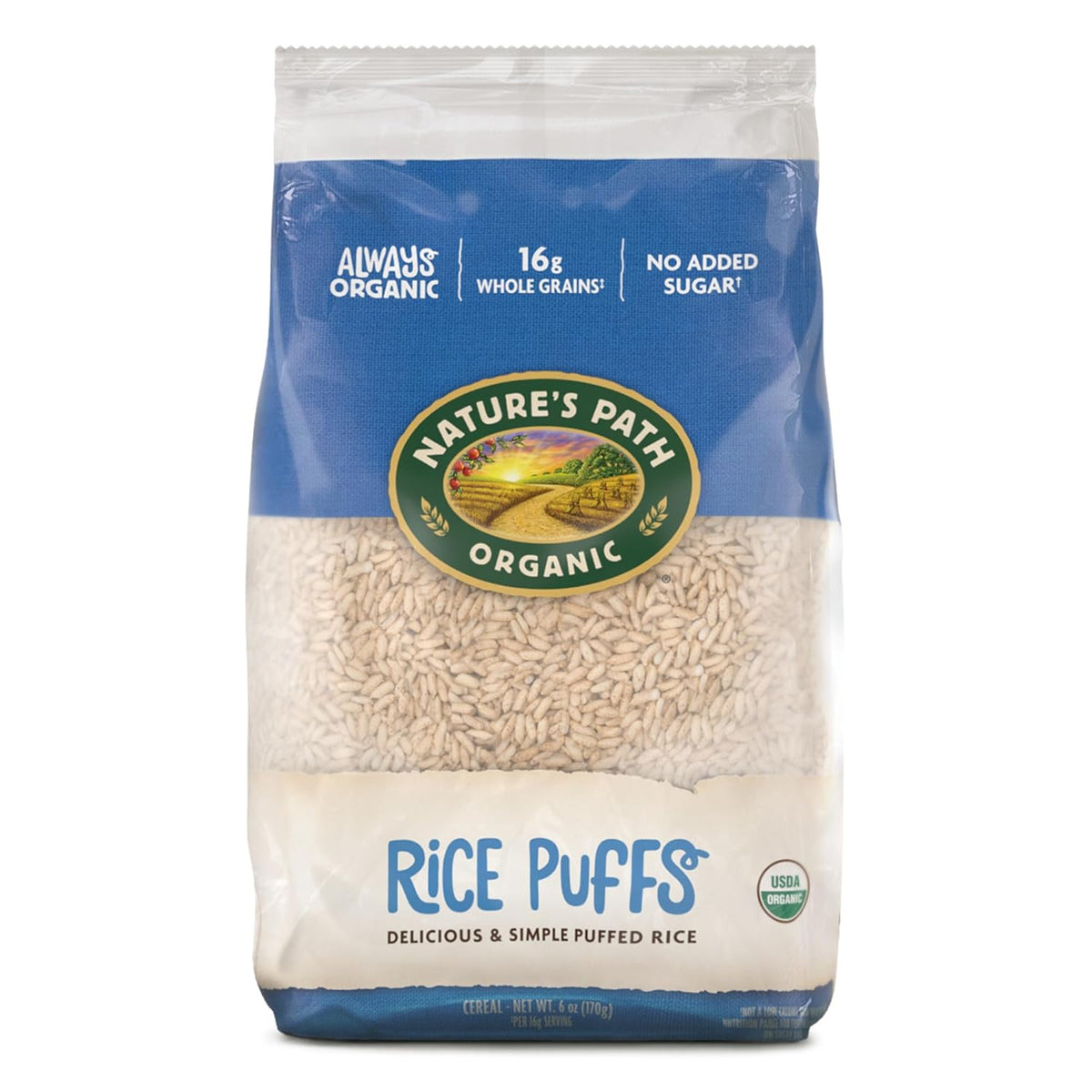 single-ingredient formula: 100% air-popped whole grain brown rice