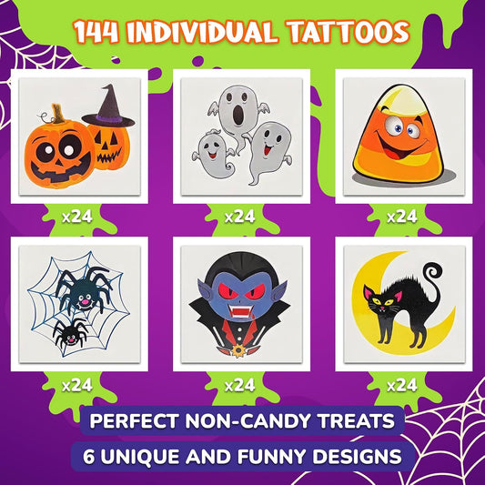 six assorted halloween designs including vampires, ghosts, black cats, spiders, jack-o-lanterns, and halloween popsicles