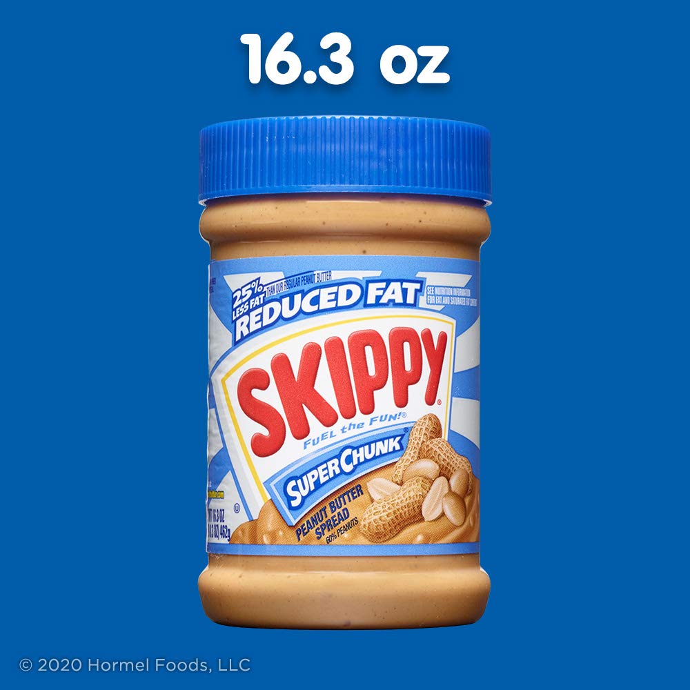SKIPPY Reduced Fat Super Chunk Peanut Butter – Practical Hostess Gift Jar for Housewarmings and Holidays