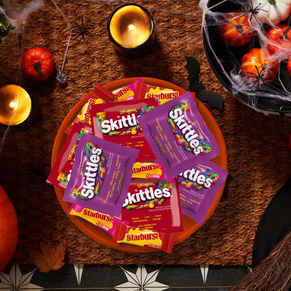 SKITTLES Assorted Candy Bulk Pack – Office Break Room Candy Dish & Reception Desk Snack Jar, 26.46 oz