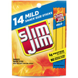 Slim Jim Smoked Meat Sticks – Office Desk Snack for Mid-Afternoon Energy, 6g Protein, 14 Count