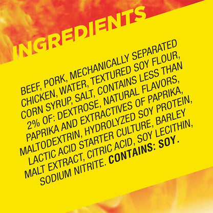 Slim Jim Smoked Meat Sticks – Office Desk Snack for Mid-Afternoon Energy, 6g Protein, 14 Count