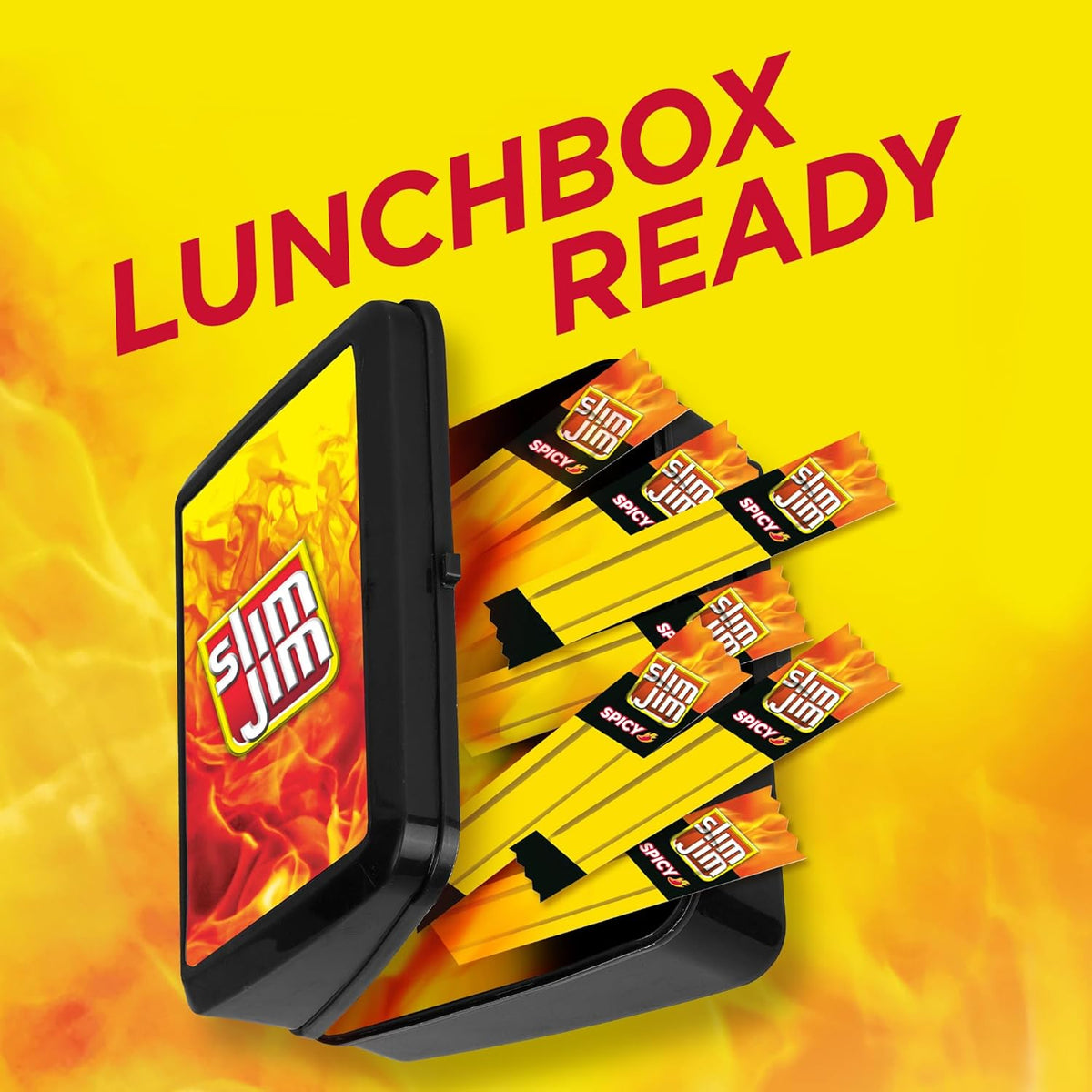 Slim Jim Spicy Meat Sticks – Father's Day Stocking Stuffer for Dad, 14-Count Snack Box