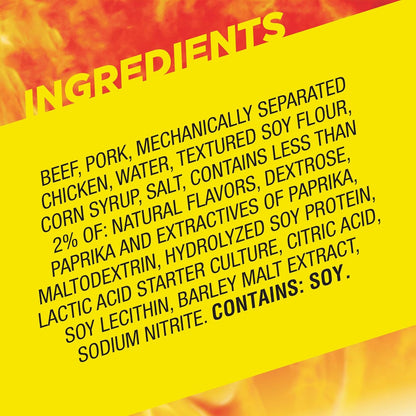 Slim Jim Spicy Meat Sticks – Shelf-Stable Grab-and-Go Snack for Hiking Trails and Road Trip Vehicles