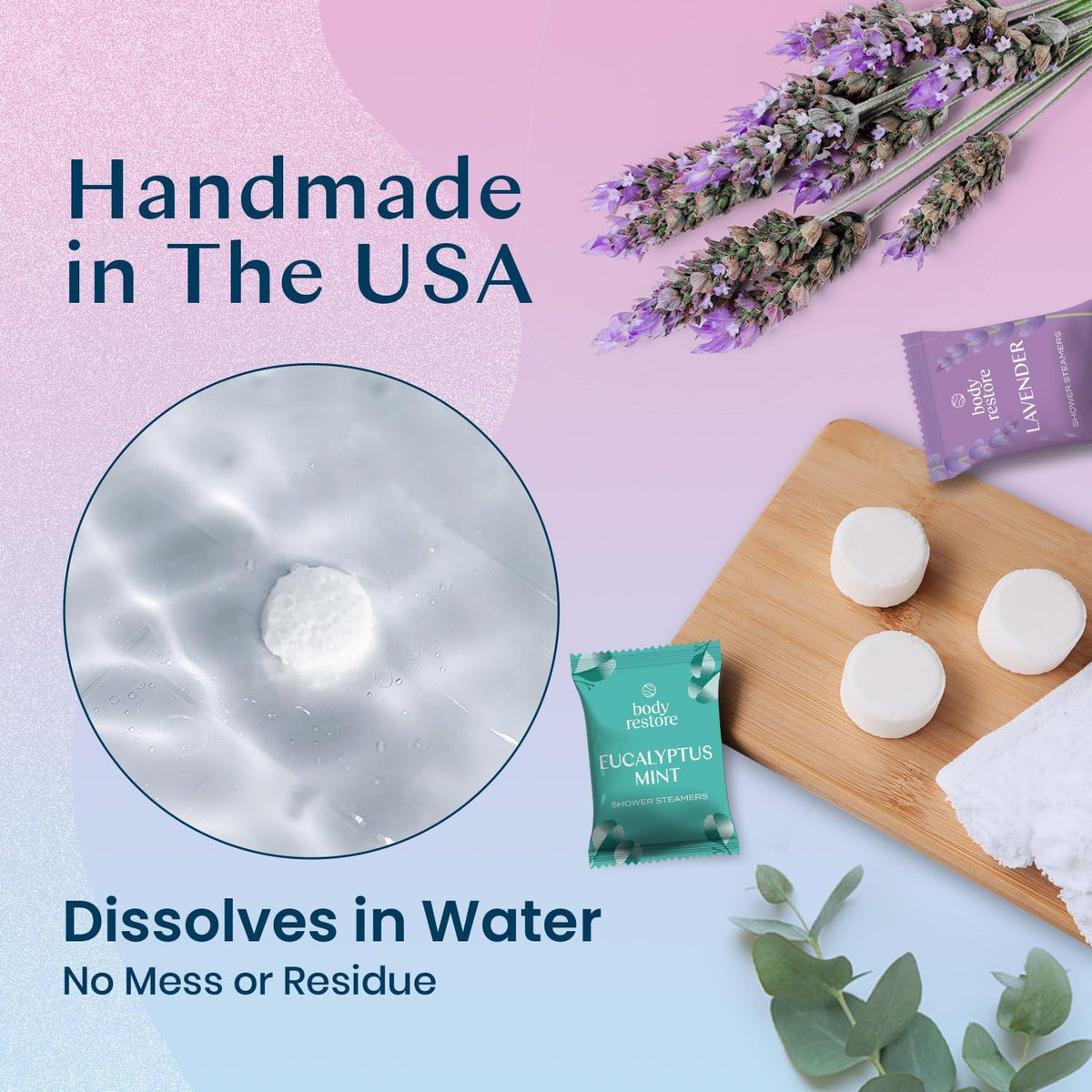 slow-dissolving formula that releases fragrance continuously from start to finish of shower