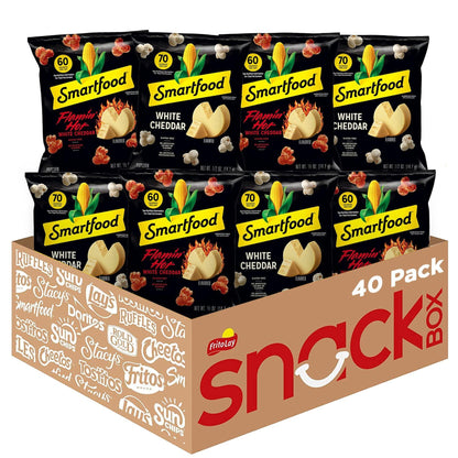 Smartfood Popcorn Single-Serve Snack Pack – Movie Night Gift Set for Friends & Family, Gluten Free 40 Count