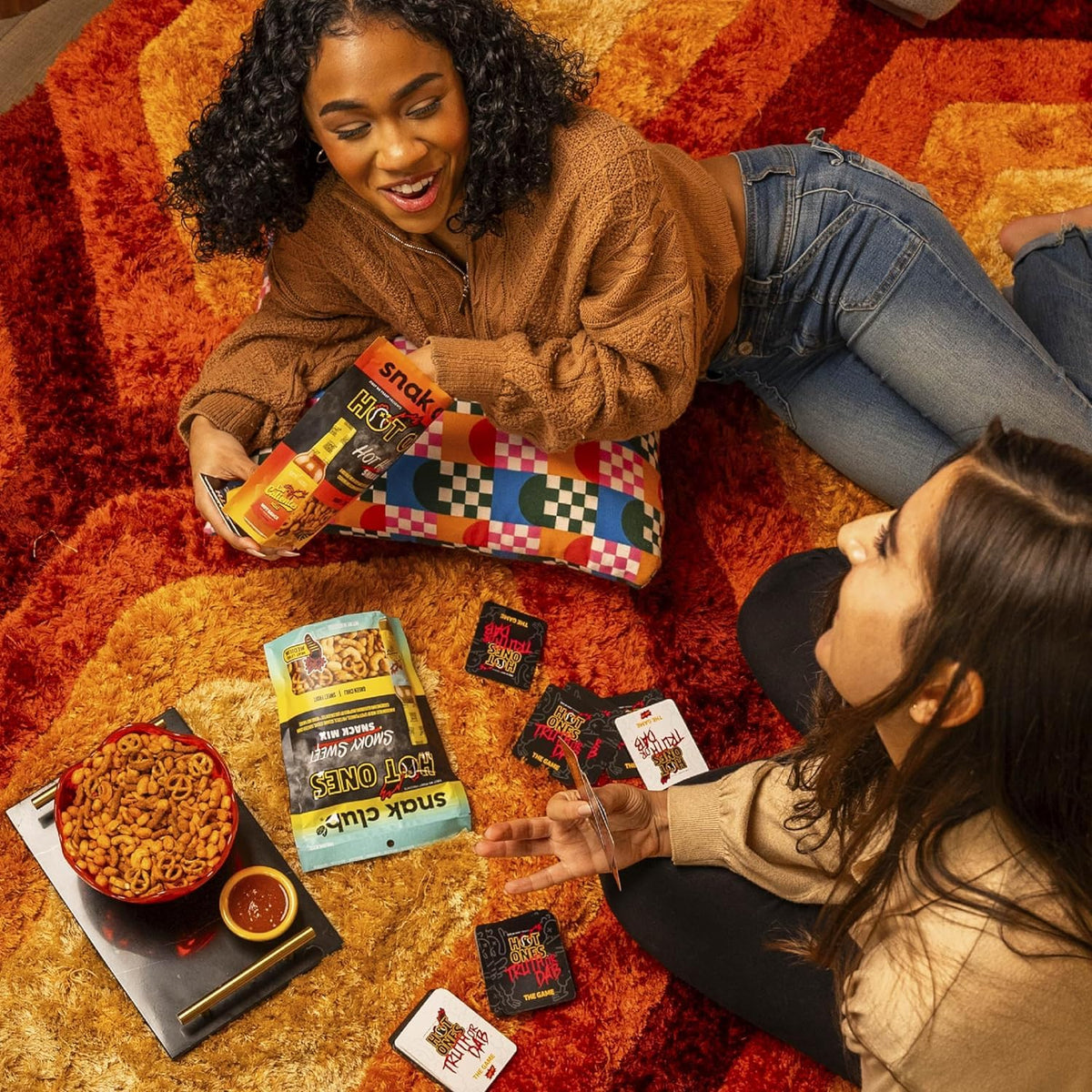 Snak Club x Hot Ones Hot Habanero Snack Mix – Desk Drawer Workday Snack to Power Through Long Reports, 10 oz Resealable Bag