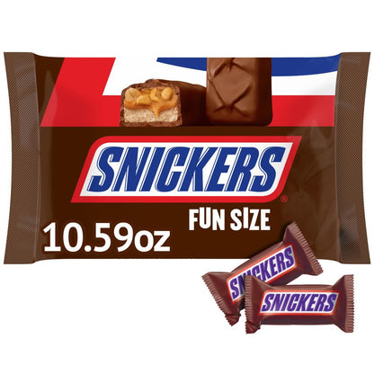 SNICKERS Original Chocolate Candy Bars, Fun Size, 10.59oz Bag