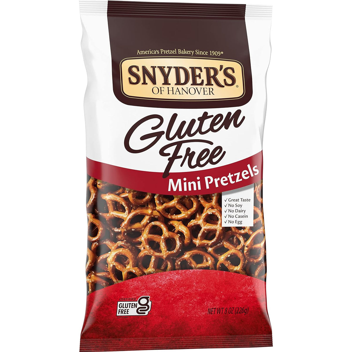 Snyder's of Hanover Gluten Free Mini Pretzels – Kid-Safe Nut-Free Snack for Playdates and After-School Munching