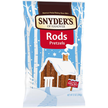 Snyder's of Hanover Pretzel Rods – Classroom Snack and Kids' Lunch Box Stuffer, 12 oz