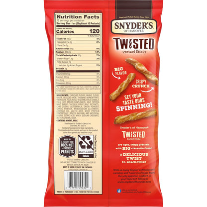 Snyder's of Hanover Twisted Pretzel Sticks Savory Care Package Holiday Gift for Snack Lovers